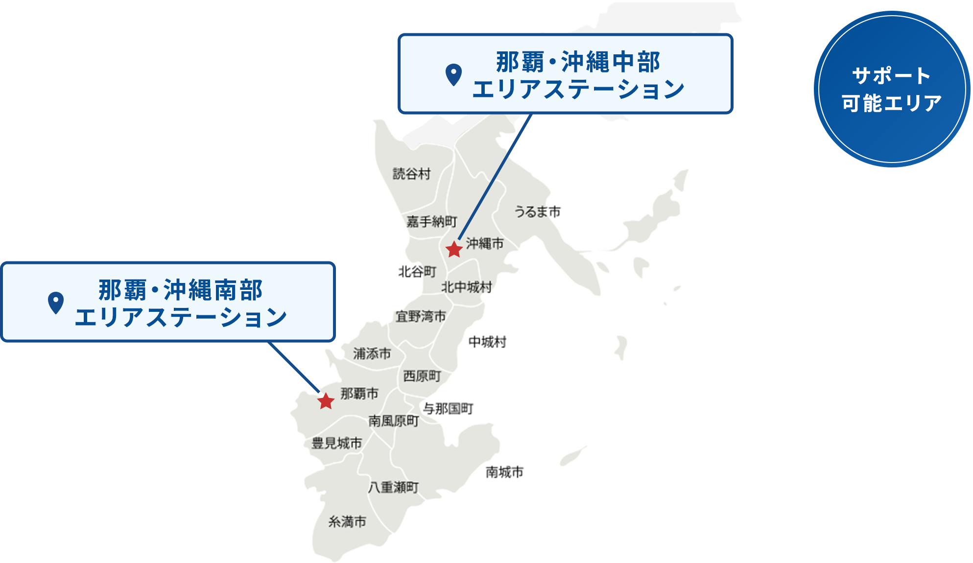 サポート可能エリア